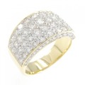 K18YG/K18WG パヴェ ダイヤモンド リング 2.00CT