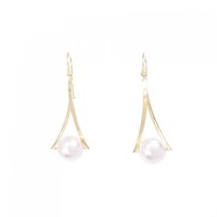 【新品】K18YG アコヤパール ピアス 8mm