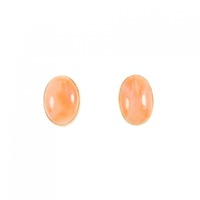 【新品】K18YG サンゴ ピアス 7.0CT