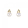 【新品】K18YG アコヤパール ピアス 7.7mm