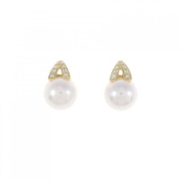 【新品】K18YG アコヤパール ピアス 7.7mm