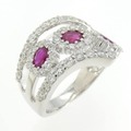 K18WG ルビー リング 1.05CT