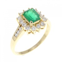 K18YG エメラルド リング 0.51CT