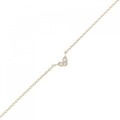 K18YG ハート ダイヤモンド ブレスレット 0.02CT