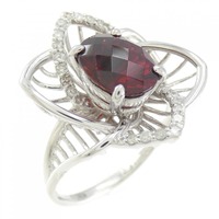 K18WG ガーネット リング 2.31CT