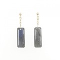 【新品】K10YG ラブラドライト ピアス