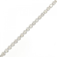 K18WG ダイヤモンド ブレスレット 2.00CT