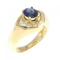 750YG サファイヤ リング 0.65CT