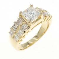 K18YG ダイヤモンド リング 1.034CT I VS1 ファンシーカット