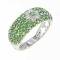 K18WG グリーンガーネット リング 1.25CT