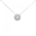 K18WG ダイヤモンド ネックレス 0.419CT