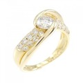K18YG ダイヤモンド リング 0.527CT