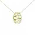 K18YG ペリドット ネックレス 5.83CT