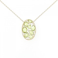 K18YG ペリドット ネックレス 5.83CT