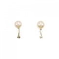 K18YG 白蝶パール イヤリング 8.6mm