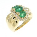 K18YG エメラルド リング 0.99CT
