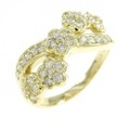 K18YG フラワー ダイヤモンド リング 0.68CT