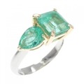 PT/K18YG エメラルド リング 1.23CT