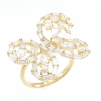 K18YG バタフライ ダイヤモンド リング 1.50CT
