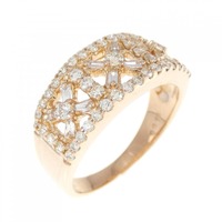 K18PG ダイヤモンド リング 0.75CT