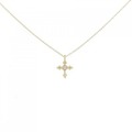K18YG クロス ダイヤモンド ネックレス 0.01CT
