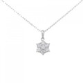 PT フラワー ダイヤモンド ネックレス 0.50CT