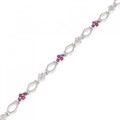 750WG ルビー ブレスレット 0.75CT