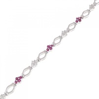 750WG ルビー ブレスレット 0.75CT