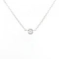K18WG ソリティア ダイヤモンド ネックレス 0.03CT