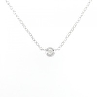 K18WG ソリティア ダイヤモンド ネックレス 0.03CT