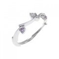 K18WG サファイヤ ピンキー リング 0.02CT 拡散処理未検査