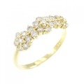 K18YG フラワー ダイヤモンド リング 0.50CT