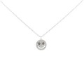 K18WG スマイル ダイヤモンド ネックレス 0.13CT