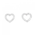 K18WG ハート ダイヤモンド ピアス 1.00CT