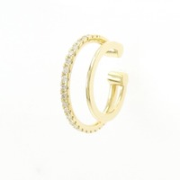 【リメイク】K18YG ダイヤモンド イヤーカフ 片耳 0.24CT