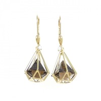 ジュネ スモーキークオーツ ピアス