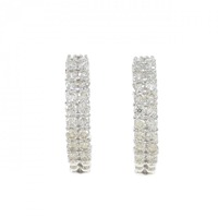 K18WG ダイヤモンド ピアス 0.80CT