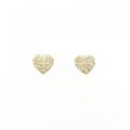 K18YG ハート ダイヤモンド ピアス 0.250CT