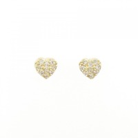 K18YG ハート ダイヤモンド ピアス 0.250CT