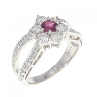 PT フラワー ルビー リング 0.28CT