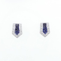 K18WG サファイヤ ピアス 0.44CT