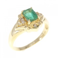 K18YG エメラルド リング 0.46CT