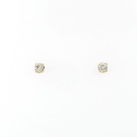 K18YG ソリティア ダイヤモンド ピアス 0.20CT