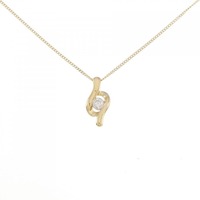 K18YG ダイヤモンド ネックレス 0.15CT