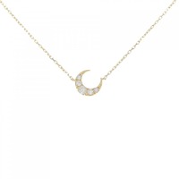 K18YG ムーン ダイヤモンド ネックレス 0.15CT