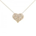 K10PG ハート ダイヤモンド ネックレス 0.16CT