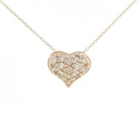 K10PG ハート ダイヤモンド ネックレス 0.16CT