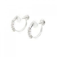 K14WG ダイヤモンド イヤリング 0.10CT