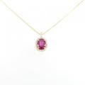 【リメイク】K18YG ルビー ネックレス 1.187CT