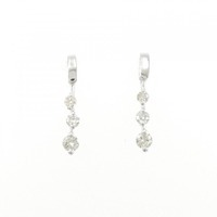 K18WG ダイヤモンド ピアス 0.50CT
